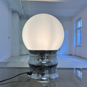 Tischlampe Chrom Opalglas VEB NARVA