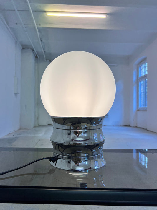 Tischlampe Chrom Opalglas VEB NARVA