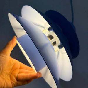 Lamellenlampe Typ 776 hellblau von Horn