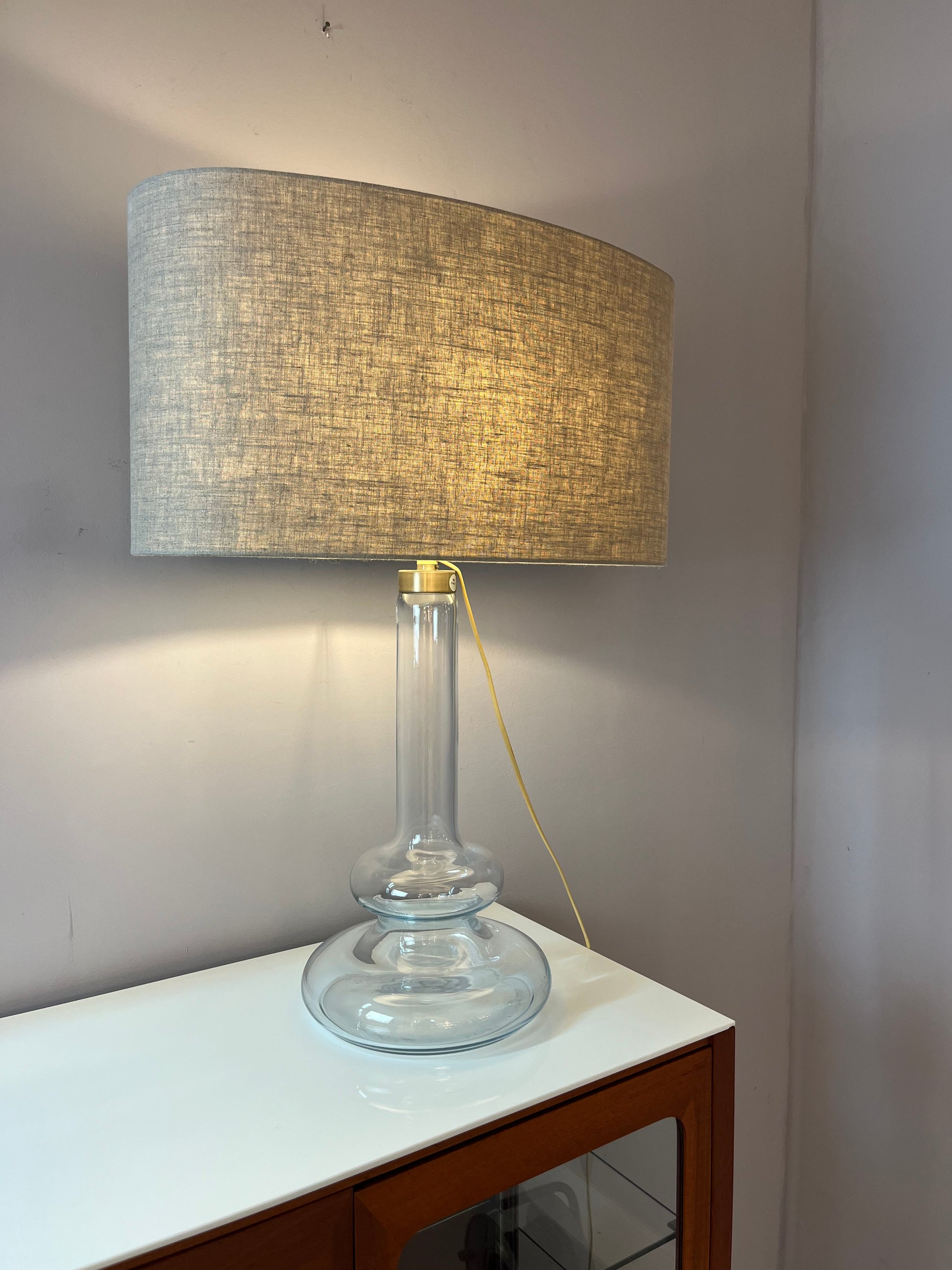 Tischlampe Plaza mit transparentem Glasfuß von Michael Bang für Holmegaard