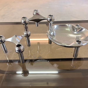 Set: 2 Kerzenständer und 1 Schale von Stoff & Nagel