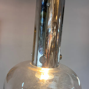 Hänge- oder Deckenlampe Glas Chrom von Glashütte Limburg