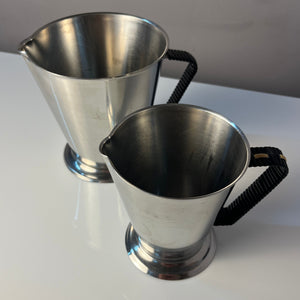 Set: 2x Kanne Edelstahl mit Webgriff aus Dänemark