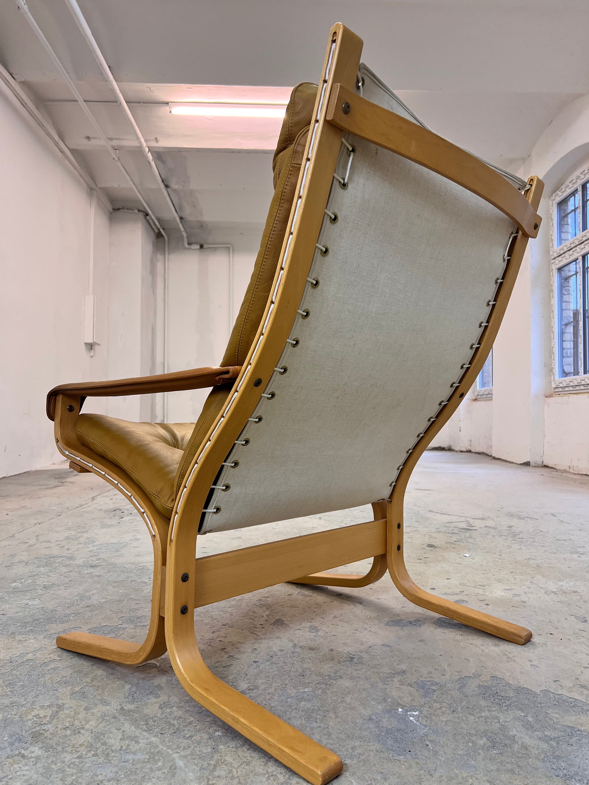 Sessel Siesta Echtleder von Ingmar Relling für Westnofa