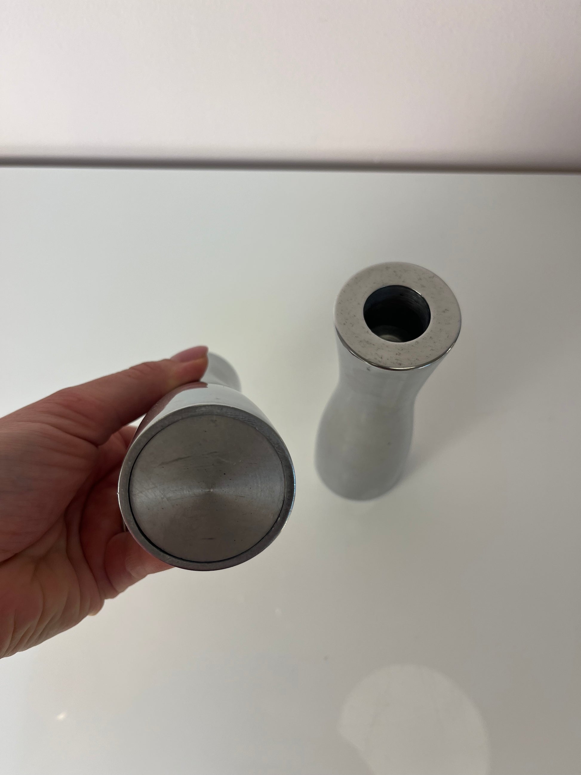 Set: 2x Kerzenständer GÖTA Aluminium von Erika Pekkari für IKEA