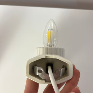 Wandlampe Modell 6020 weiß von Sigvard Bernadotte für Ifö