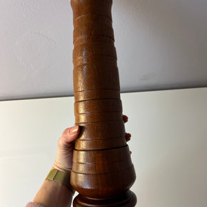 Stapelbare Vase Teak aus Dänemark