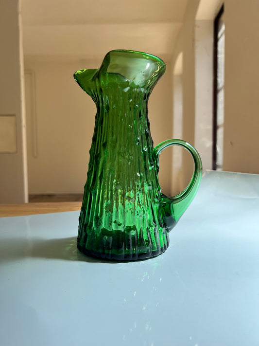 Glaskaraffe grün 70er