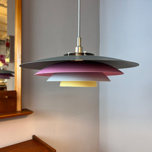 Lamellenlampe neu lackiert pink grau