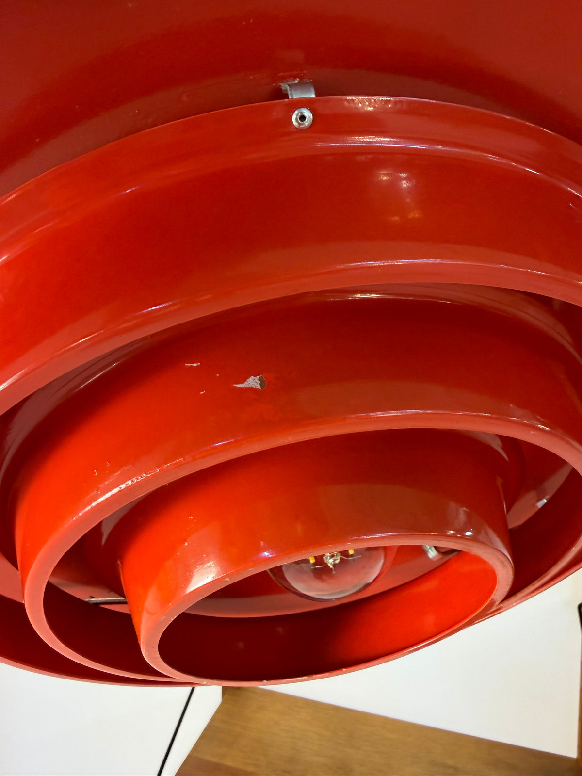 Lamellenlampe rot aus Dänemark