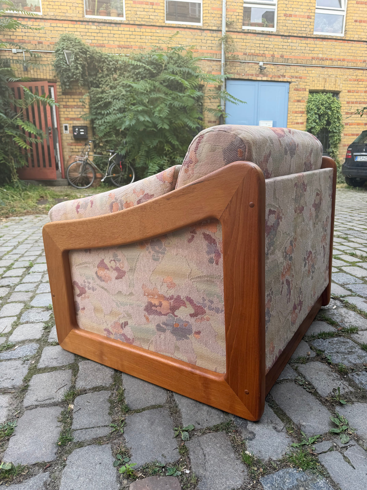 Schlafsessel / Gästebett Teak Textilstoff aus Dänemark