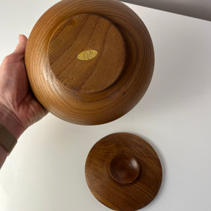 Dose Teak mit Deckel aus Dänemark