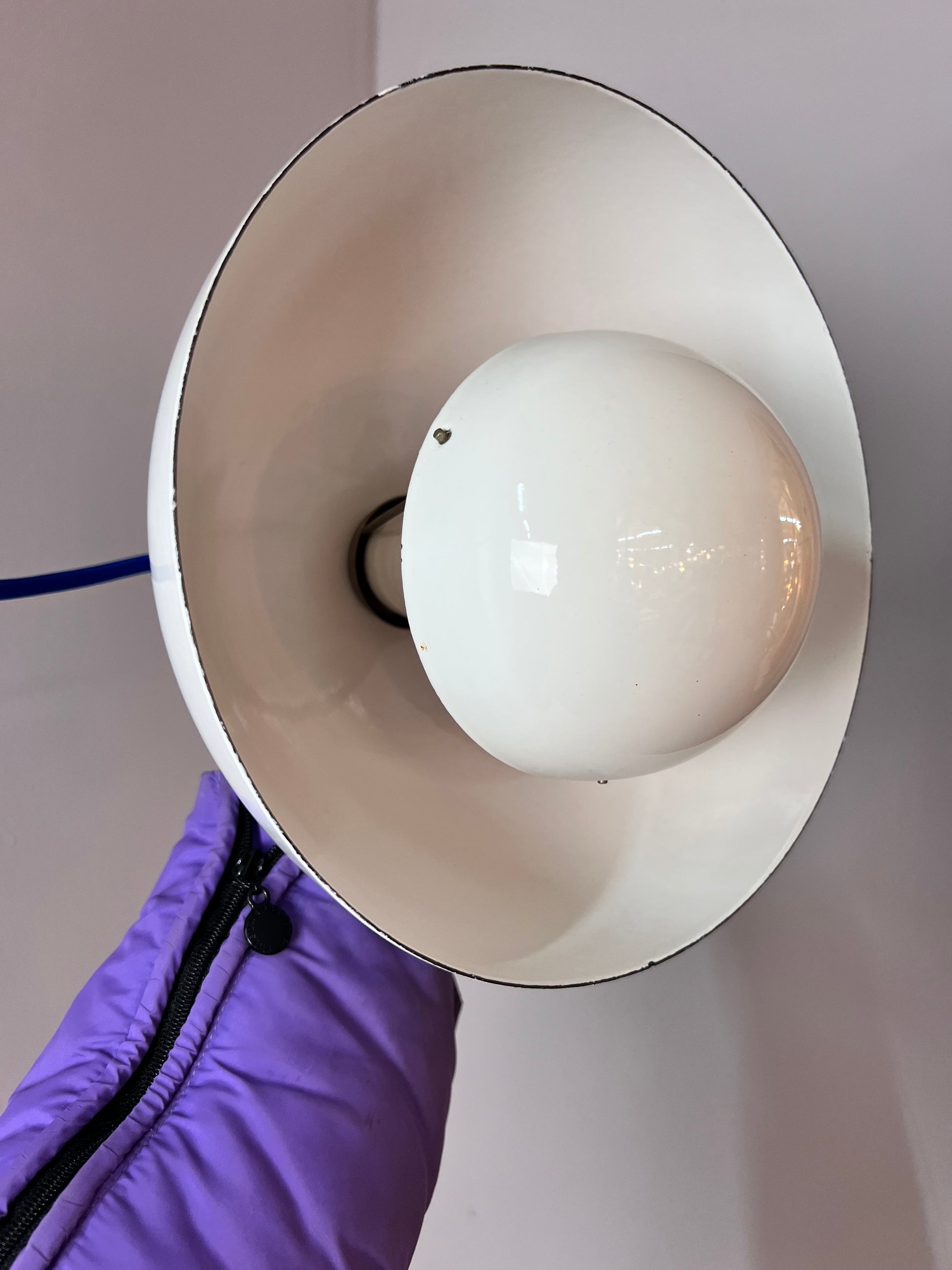 Hängelampe Flowerpot weiß Emaille von Verner Panton für Louis Poulsen