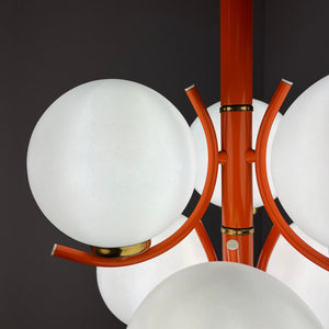 Kronleuchter weiß orange von Richard Essig