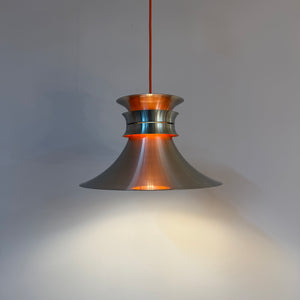 Hängelampe silber orange aus Dänemark