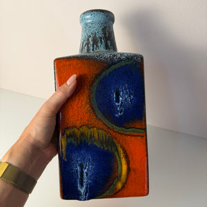 Vase 281-30 Fat Lava blau rot von on Scheurich West Germany