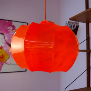 Hängelampe orange mit orangem Kabel von Ilka Plast