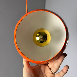 Kugellampe neu lackiert orange aus Dänemark