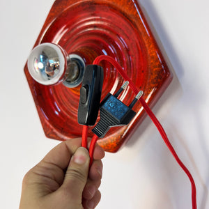 Wandlampe rot Keramik von Hustadt Leuchten