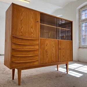 Highboard / Wohnzimmerschrank Typ 602/G Esche von Hellerau aus 1959