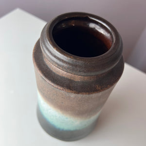 Vase 549-27 grün braun von Scheurich West Germany