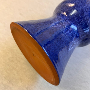 Vase blau Keramik von VEB Töpferhof Römhild DDR