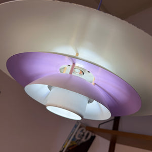 Lamellenlampe weiß lila von Formlight