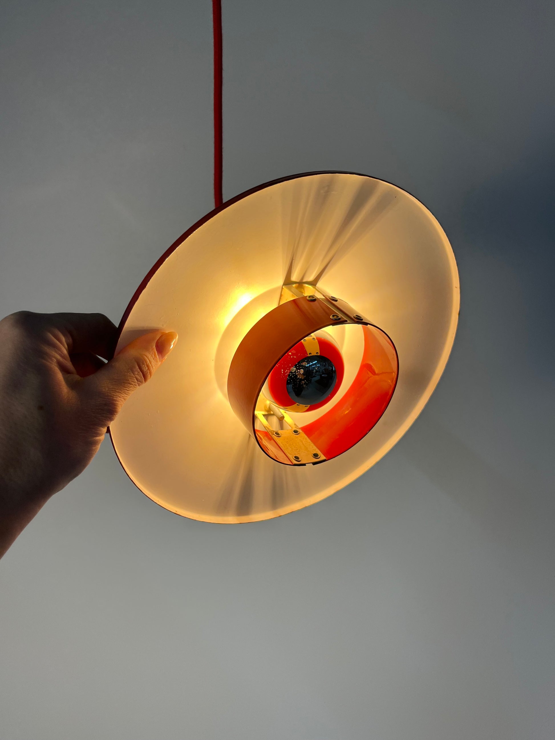 Lamellenlampe Flipper rot von Mogens Davidsen für von SC Sørensen