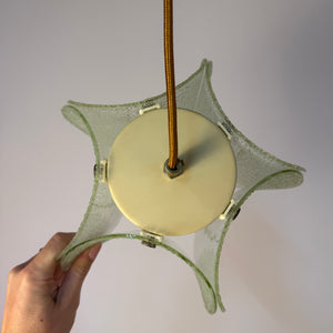Hängelampe Pentagon Strukturglas aus Deutschland