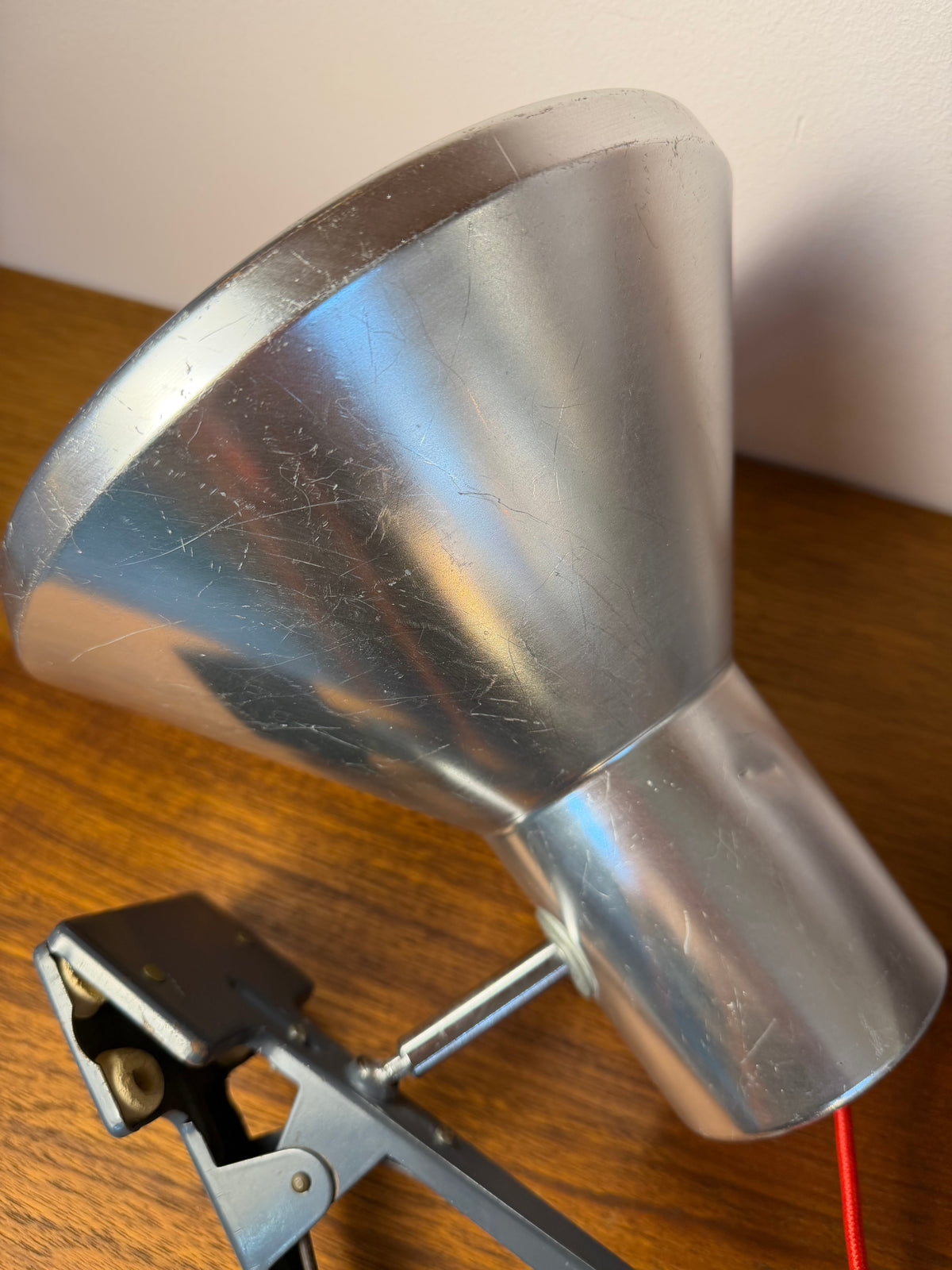Klemmlampe silber aus Dänemark