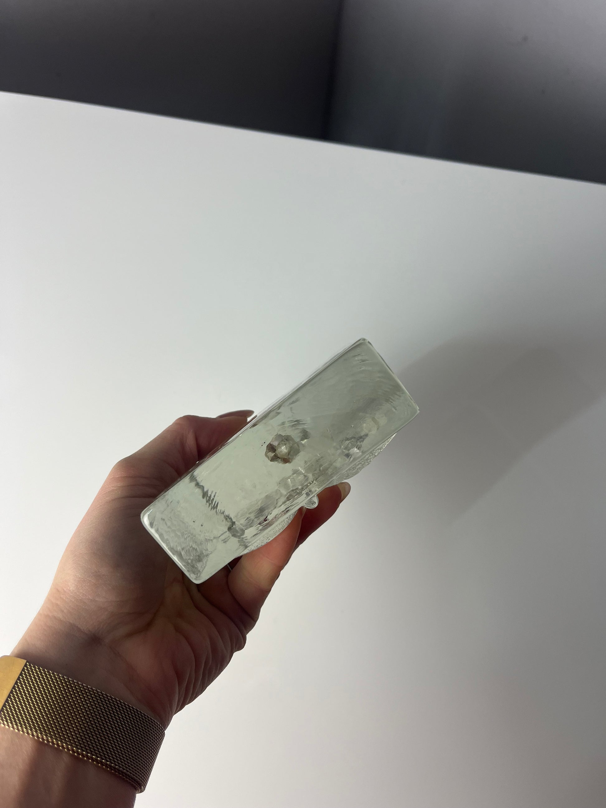 Solifleur Vase mit floralem Muster von Heiner Düsterhaus für Walther Glas