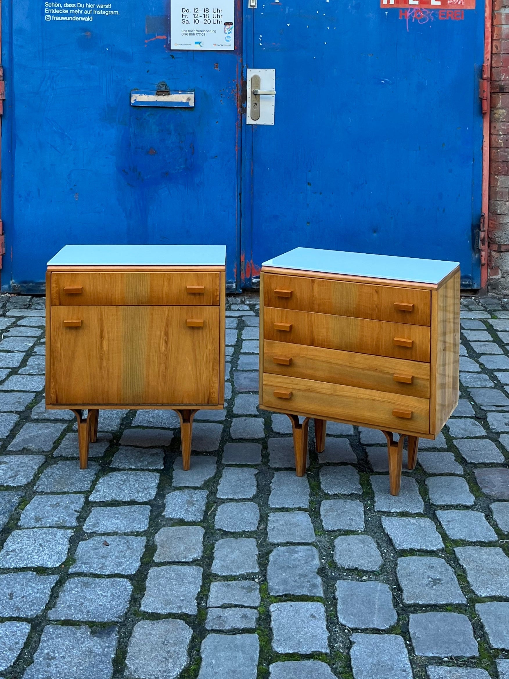 Set: 2 Nachttische von František Mezulánik für Nový Domov