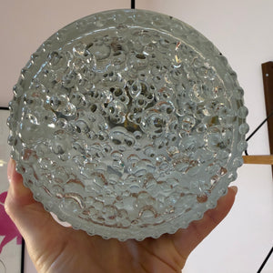 Hängelampe Modell 5024 Strukturglas Chrom von Staff