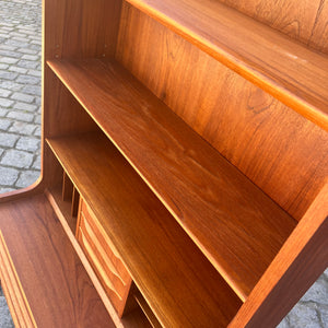 Bücherregal Teak mit Sekretär & Ausziehplatte aus Dänemark