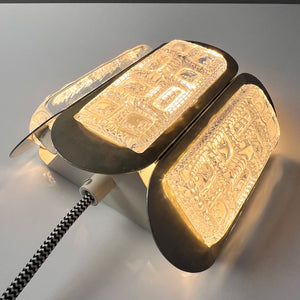 Wandlampe Messing Glas von Vitrika