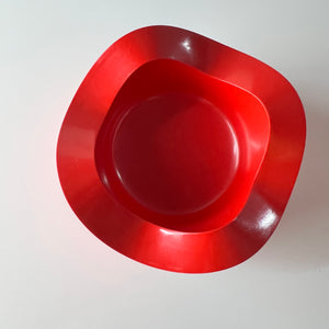 Set: 2 Aschenbecher orange rot von Walter Zeischegg für Helit