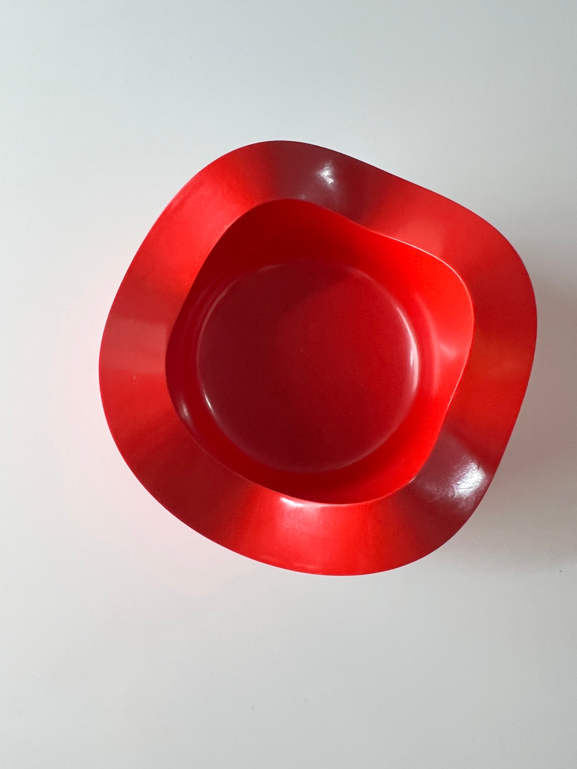 Set: 2 Aschenbecher orange rot von Walter Zeischegg für Helit