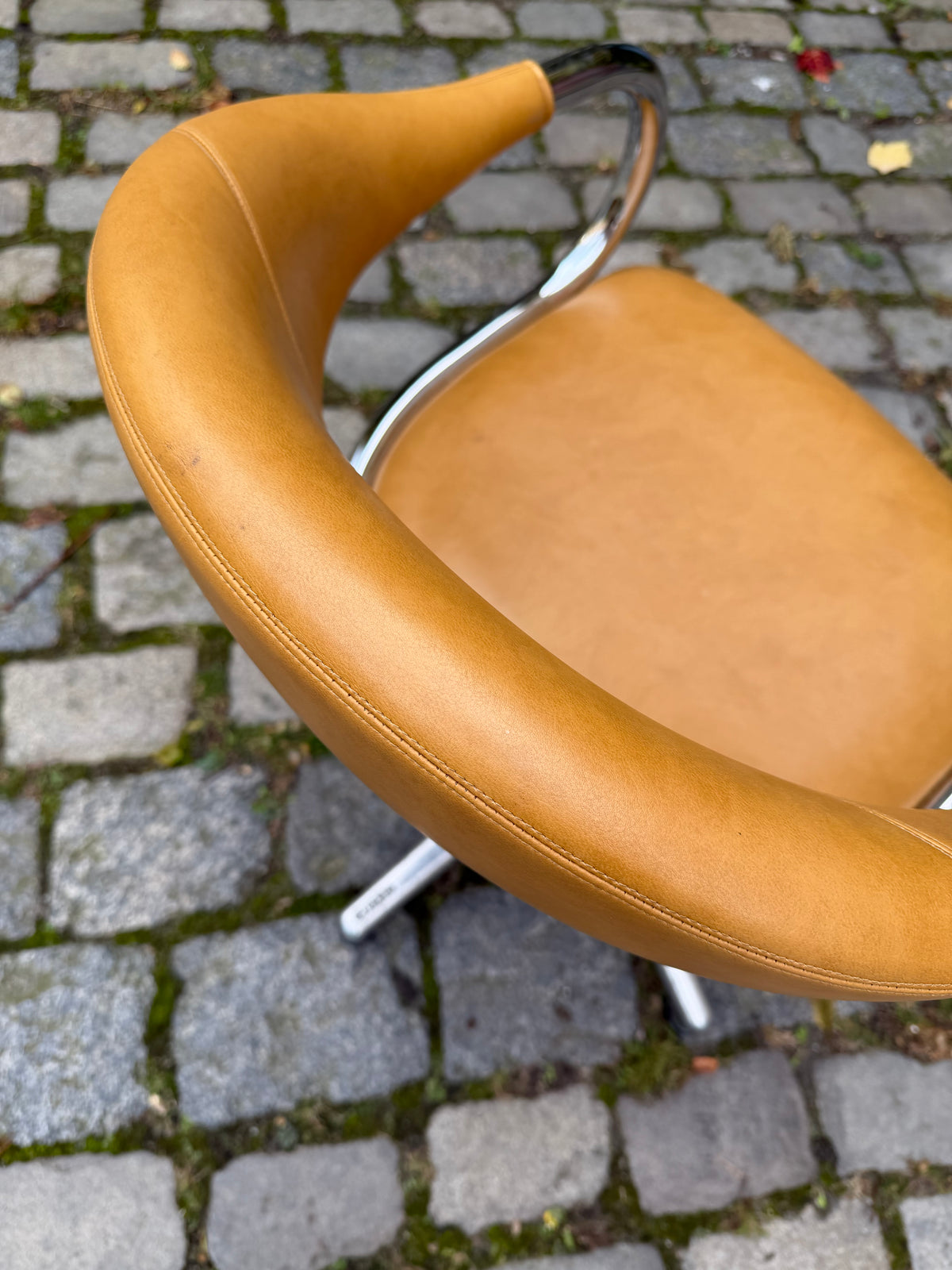 Drehstuhl Chrom Leder von Olymp