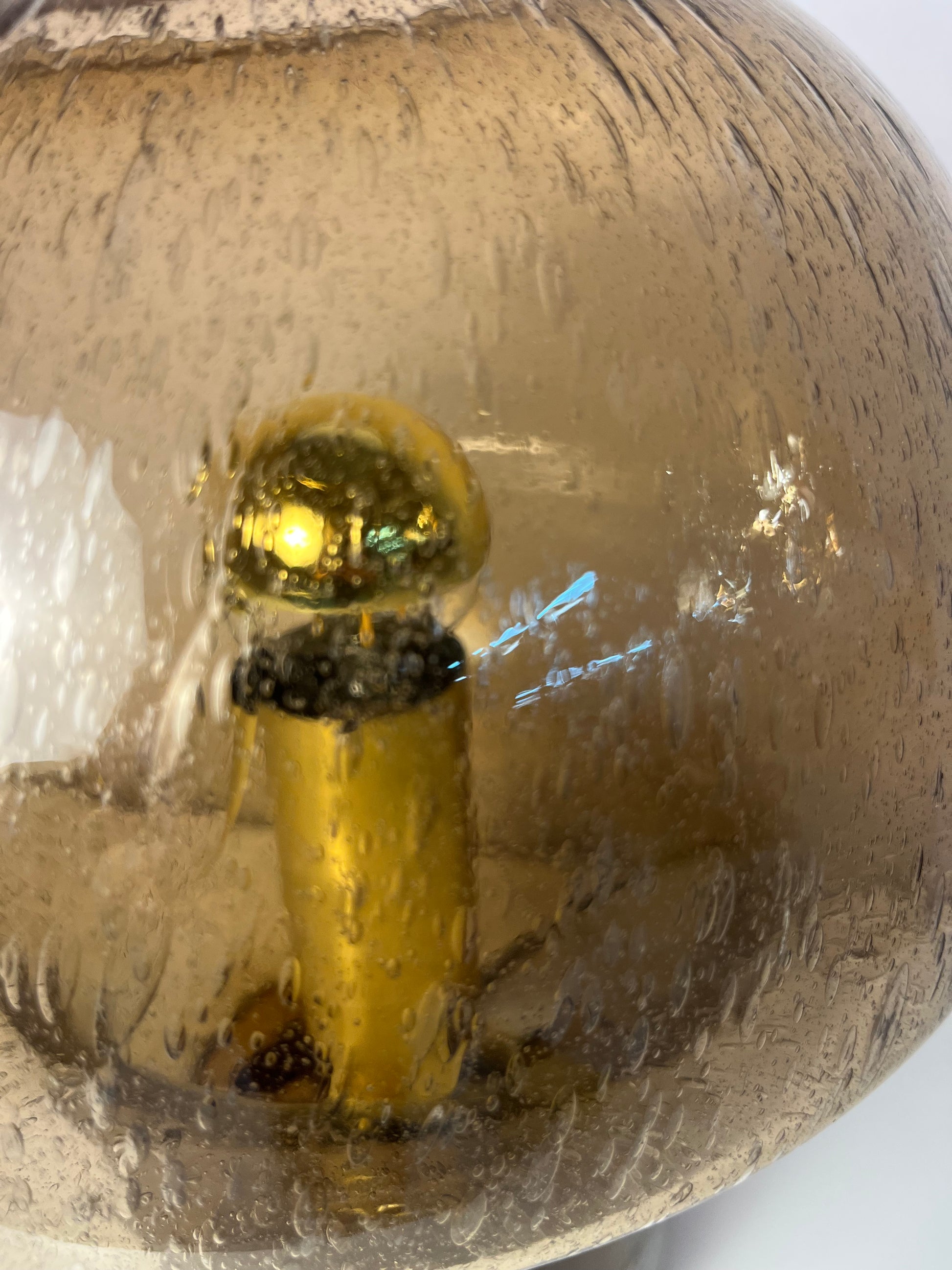 Pilzlampe braun Einschlussglas von Süssmuth Leuchten