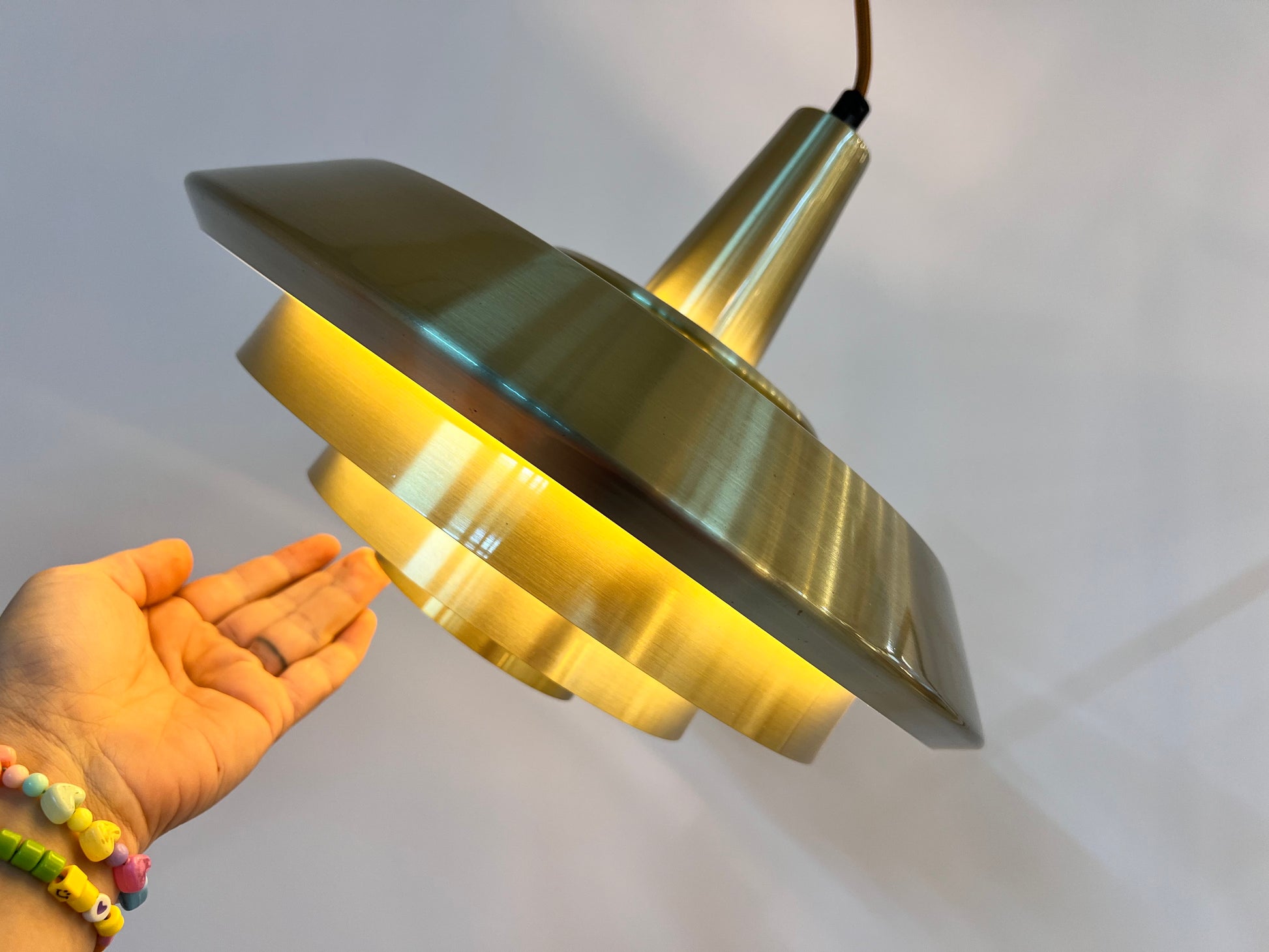 Lamellenlampe gold aus Dänemark