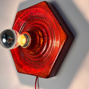 Wandlampe rot Keramik von Hustadt Leuchten