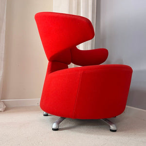 Drehsessel rot von Aki Toshiyuki Kita für Cassina