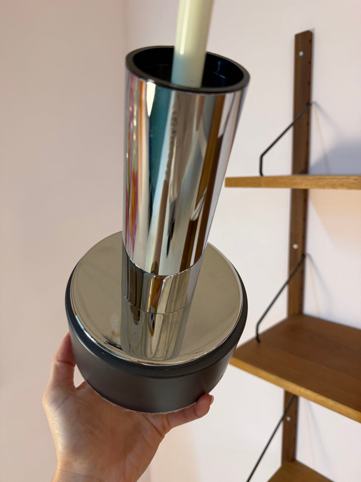Hängelampe Modell 5024 Strukturglas Chrom von Staff