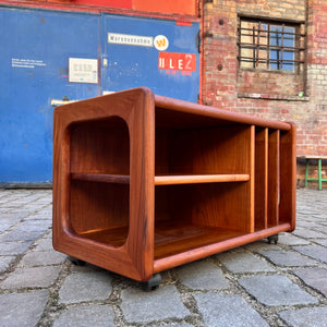 Rollwagen für Schallplatten Teak aus Dänemark
