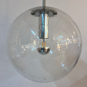 Kugellampe Glas Chrom von Glashütte Limburg