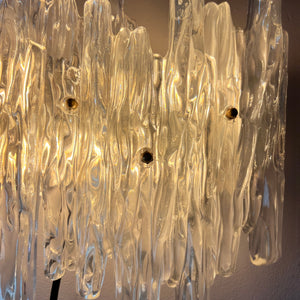 Wandlampe Eisglas