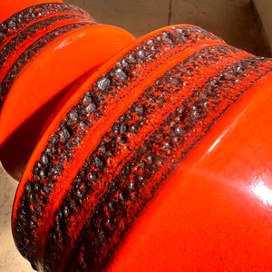 Bodenvase Fat Lava 267-48 orange von Scheurich West Germany