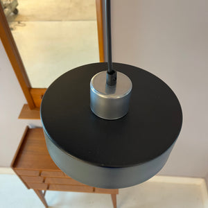 Hängelampe schwarz Chrom mit Gitter
