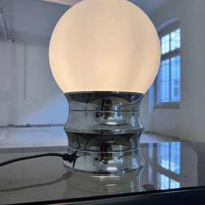 Tischlampe Chrom Opalglas von VEB NARVA
