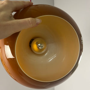 Hängelampe braun orange Glas